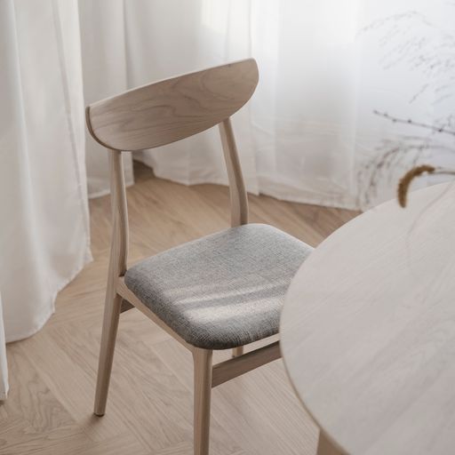 Rodham stol vitpigment ek/ljusgrått 2-pack