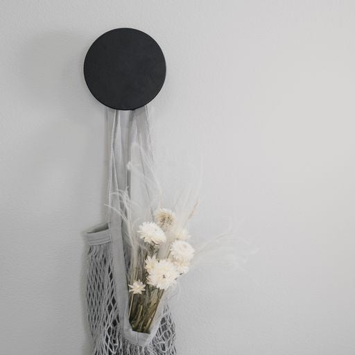 Milford väggknopp Ø12 svart ek