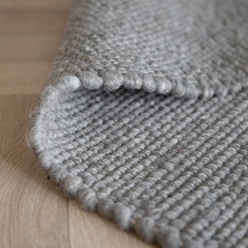 Auckland matta rund dia 250 grå ull