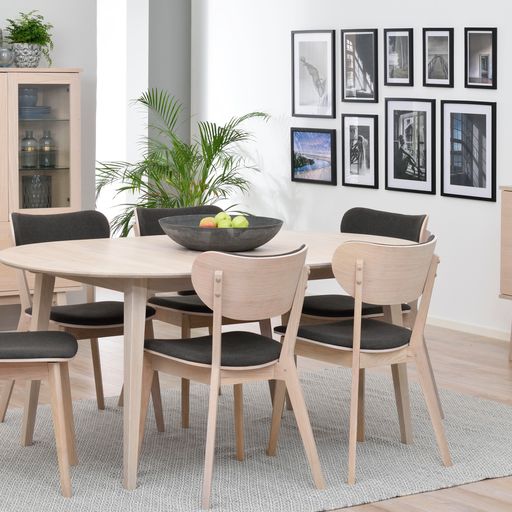 Filippa matbord ovalt 170/210 vitpigment ek