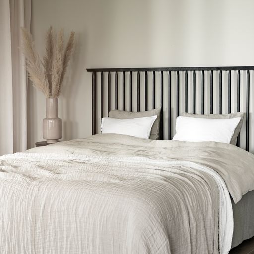 Riggins sänggavel svart ek