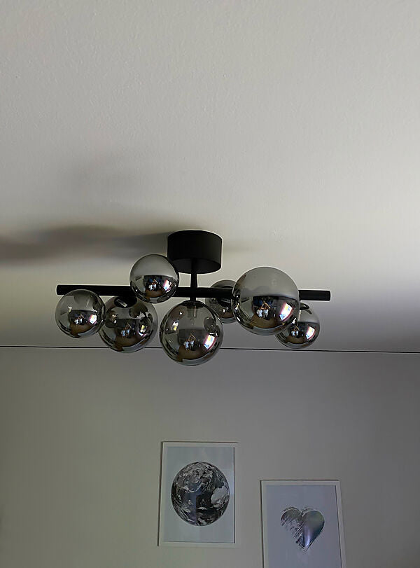 Molekyl plafond svart/rök