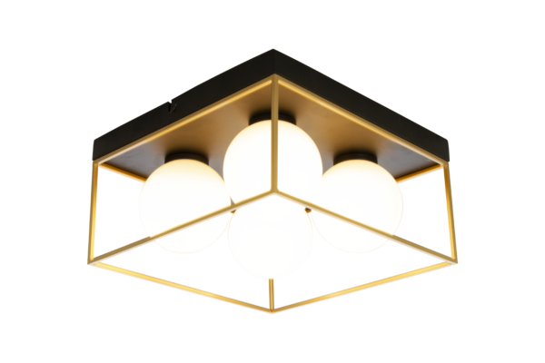 Astro plafond liten svart/guld/opal