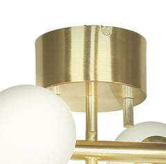 Molekyl plafond matt mässing/vit