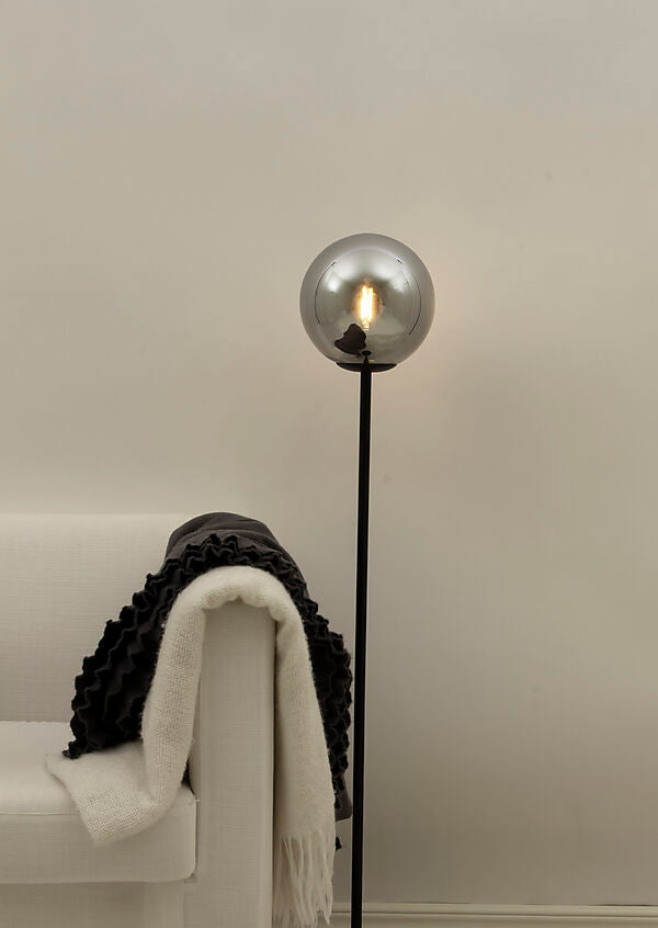 Molekyl golvlampa svart/rök