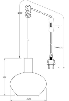 Bell fönsterlampa matt mässing/amber