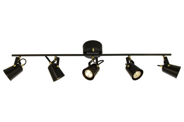 Metz takspot rak 5:a svart/matt mässing